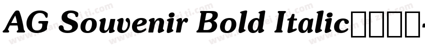 AG Souvenir Bold Italic字体下载字体转换